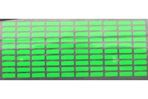 100 Buegelpailletten Stifte 7mm x 2mm Neon gruen